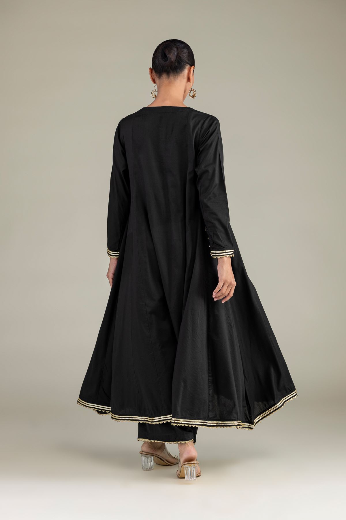 Dyed Blended Twill Kurta - 8-26-303-A-C1-VG
